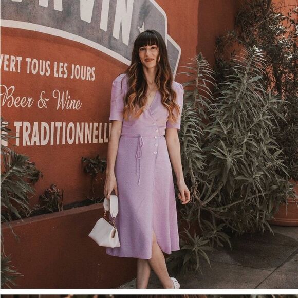 Rouje Gabin midi dress in Purple - Picture 5 of 15